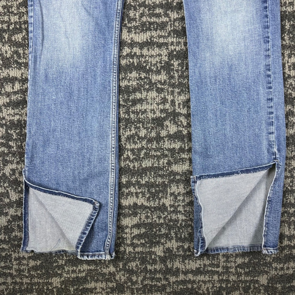 Silver Jeans Avery Slim Bootcut Jeans Womens W29 L33 Blue Distressed Side Slit - Picture 4 of 11